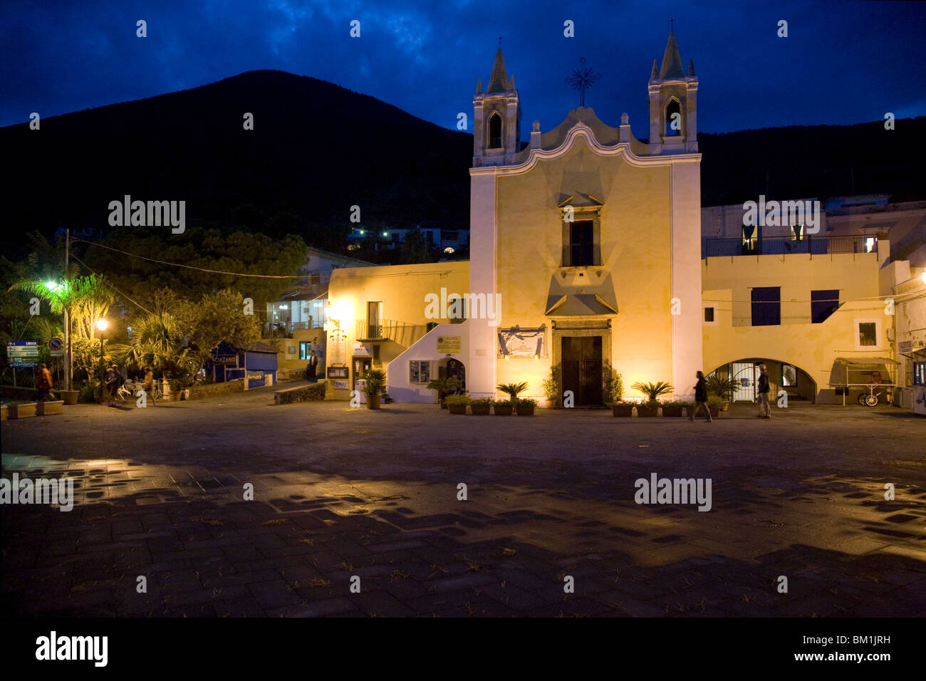 Santa Marina Village, Salina Island, Messina, Sicily, Italy, Europe Stock Photo