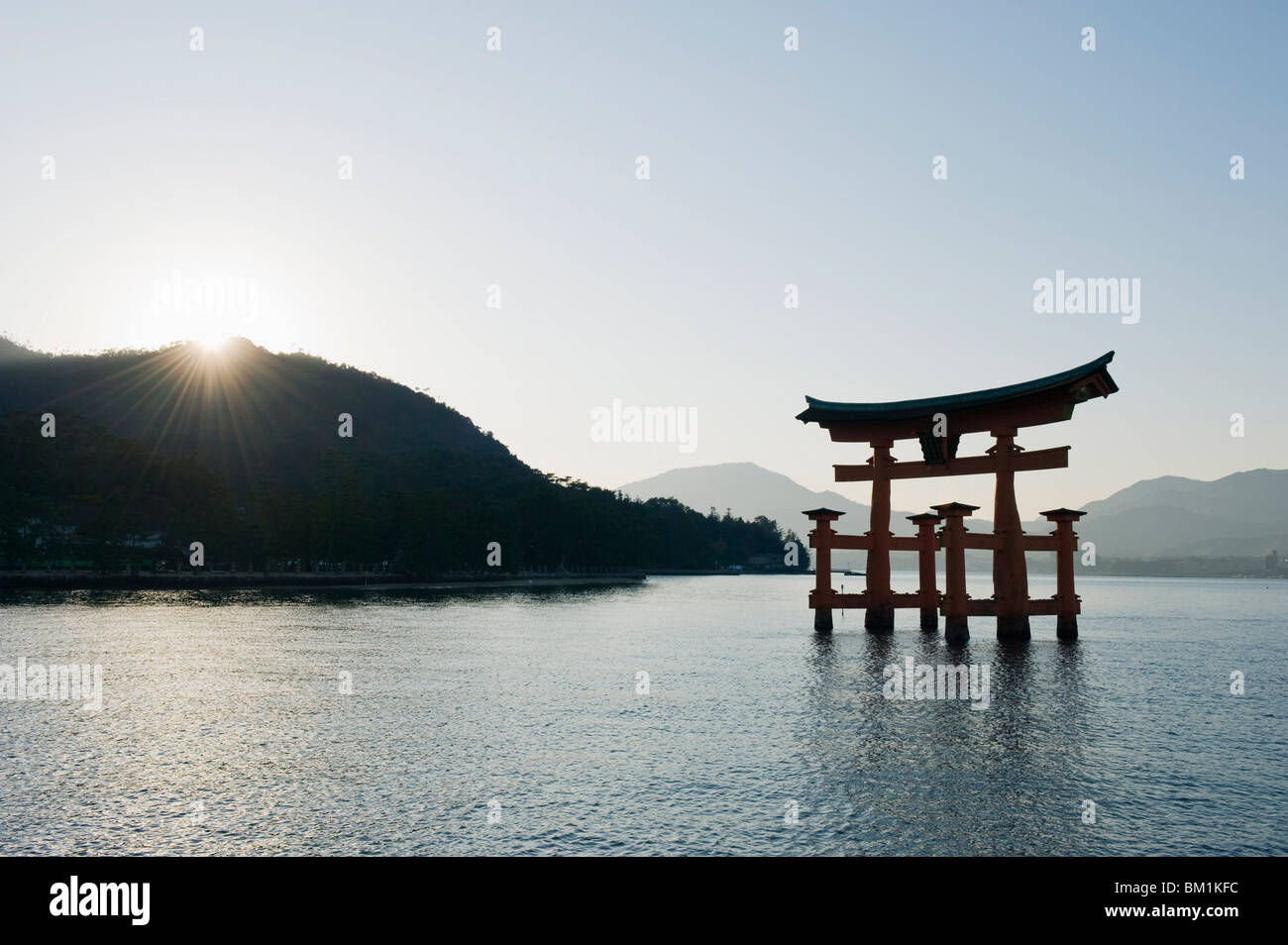 Itsukushima Shrine Torii Gate, UNESCO World Heritage Site, Miyajima Island, Hiroshima prefecture, Japan, Asia Stock Photo