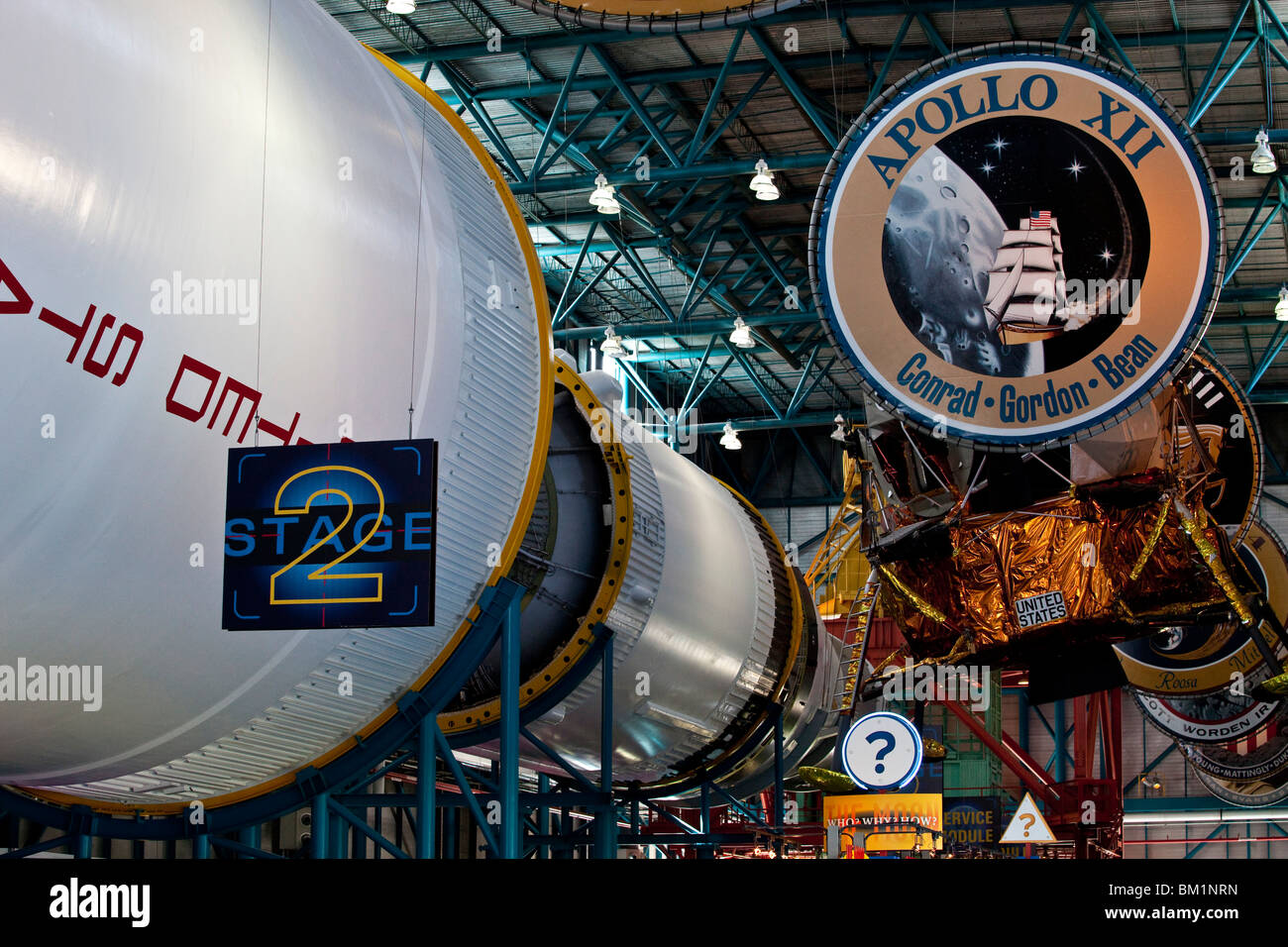 Saturn 5 Moon Rocket, Kennedy Space Center, Florida, USA Stock Photo