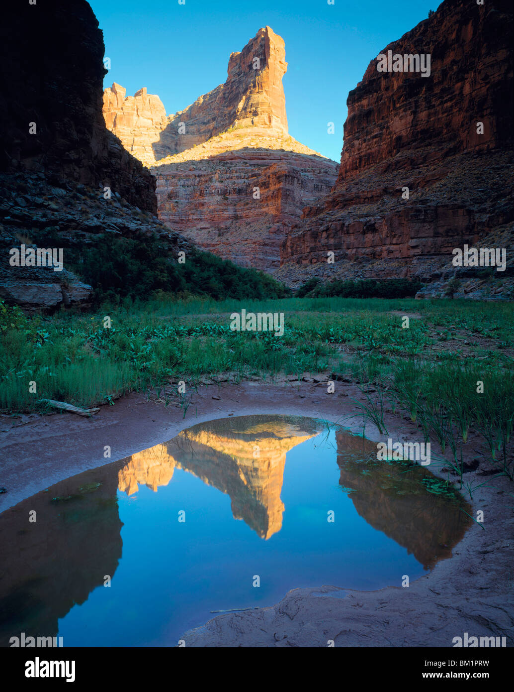 Pinnacle and Reflection Dark Canyon Near Lake Powell Glen Canyon