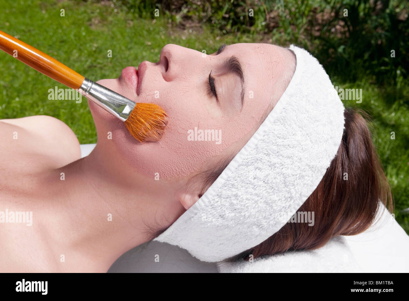 Woman beauty mask horizontal hi-res stock photography and images - Alamy