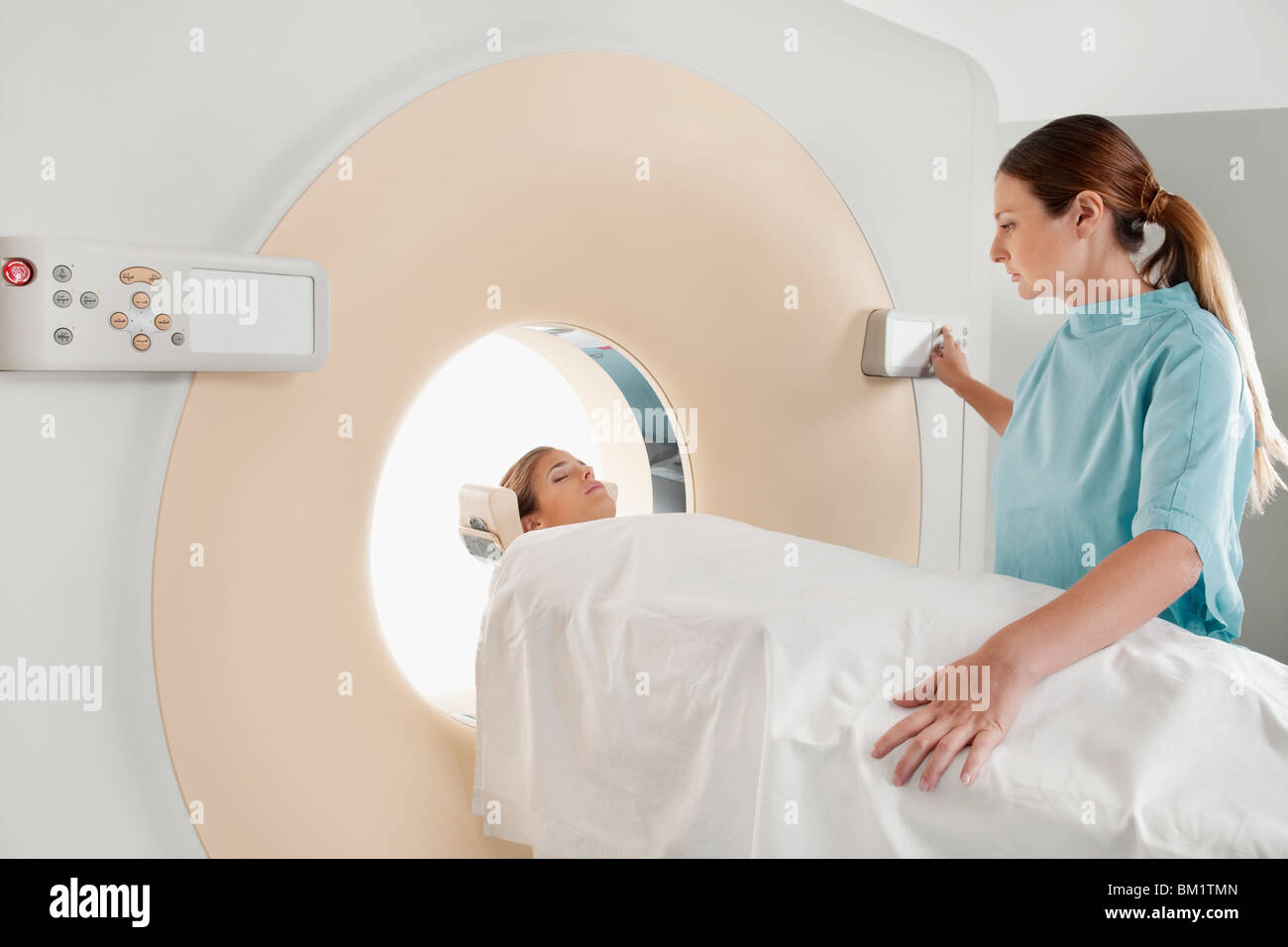 Patient Going Through An Mri Scan Stock Photo Alamy Patient Going Through An Mri Scan Stock Photo Alamy