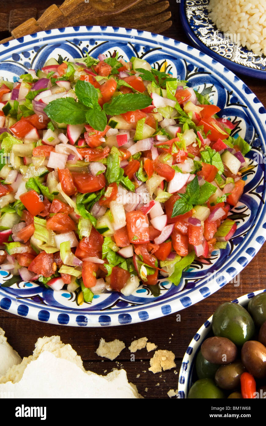 Egyptian salad, Middle Eastern food, Egypt, North Africa, Africa Stock Photo