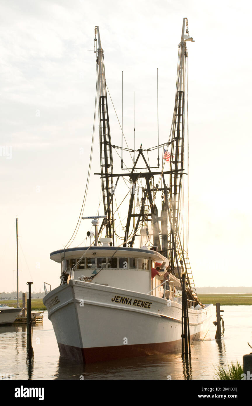 Shrimp trawler, Savannah, Georgia Stock Photo