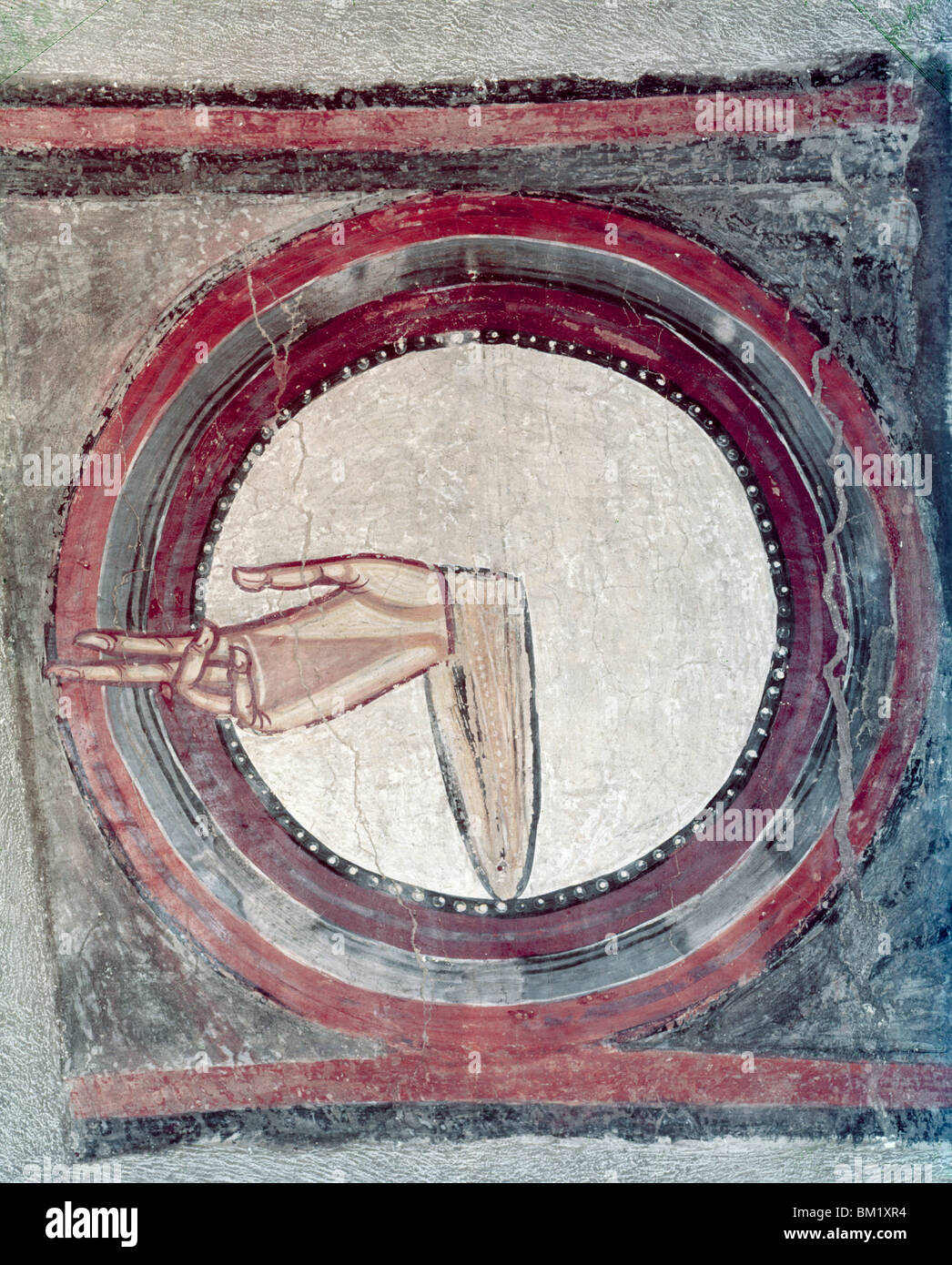 Right Hand of God,  Church Interiors in Museo de Arte de Cataluna,  Spain,  Barcelona,  Museo de Arte de Cataluna Stock Photo