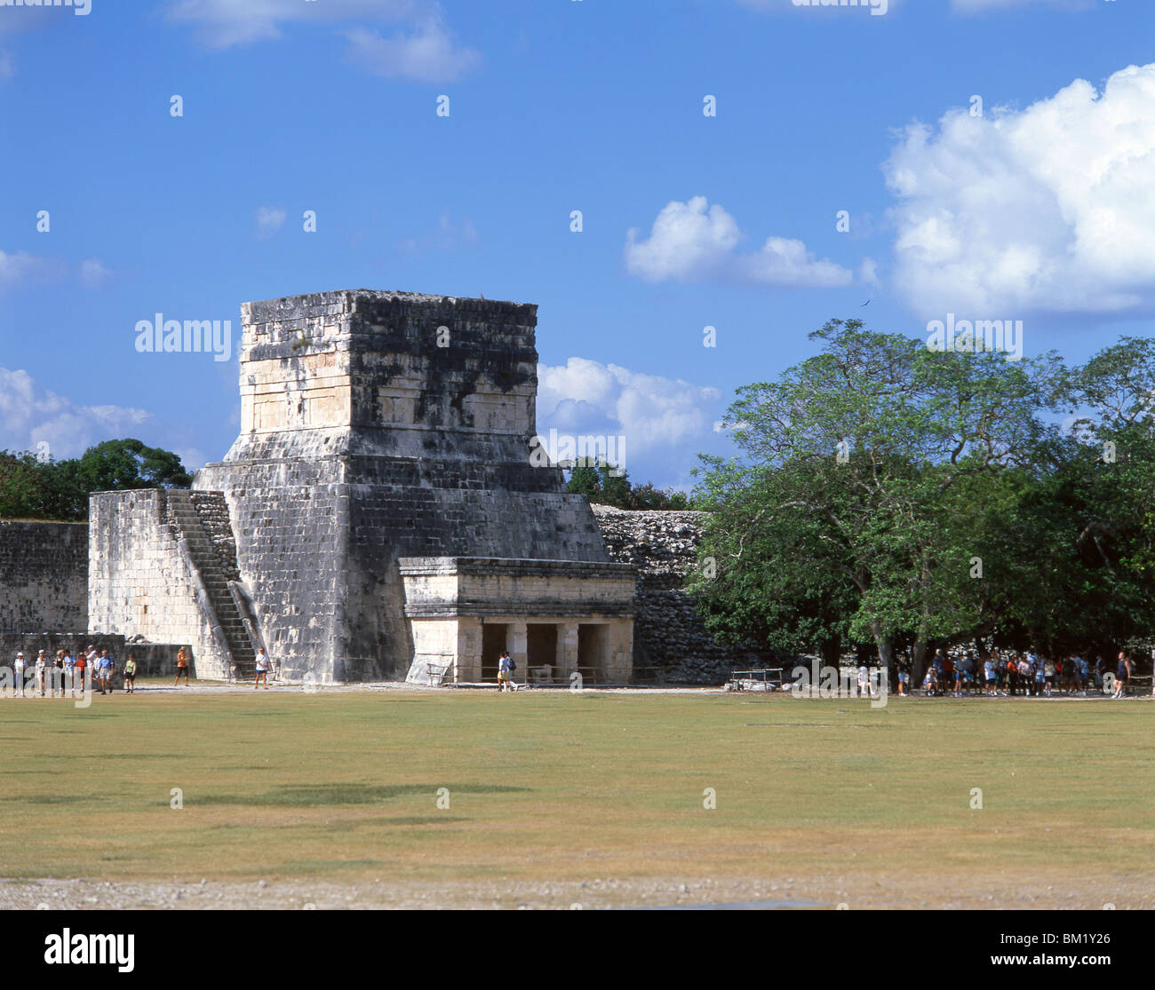 The Great Ball Court, Chichen Itza, Yucatan Peninsula, Yucatan State, Mexico Stock Photo