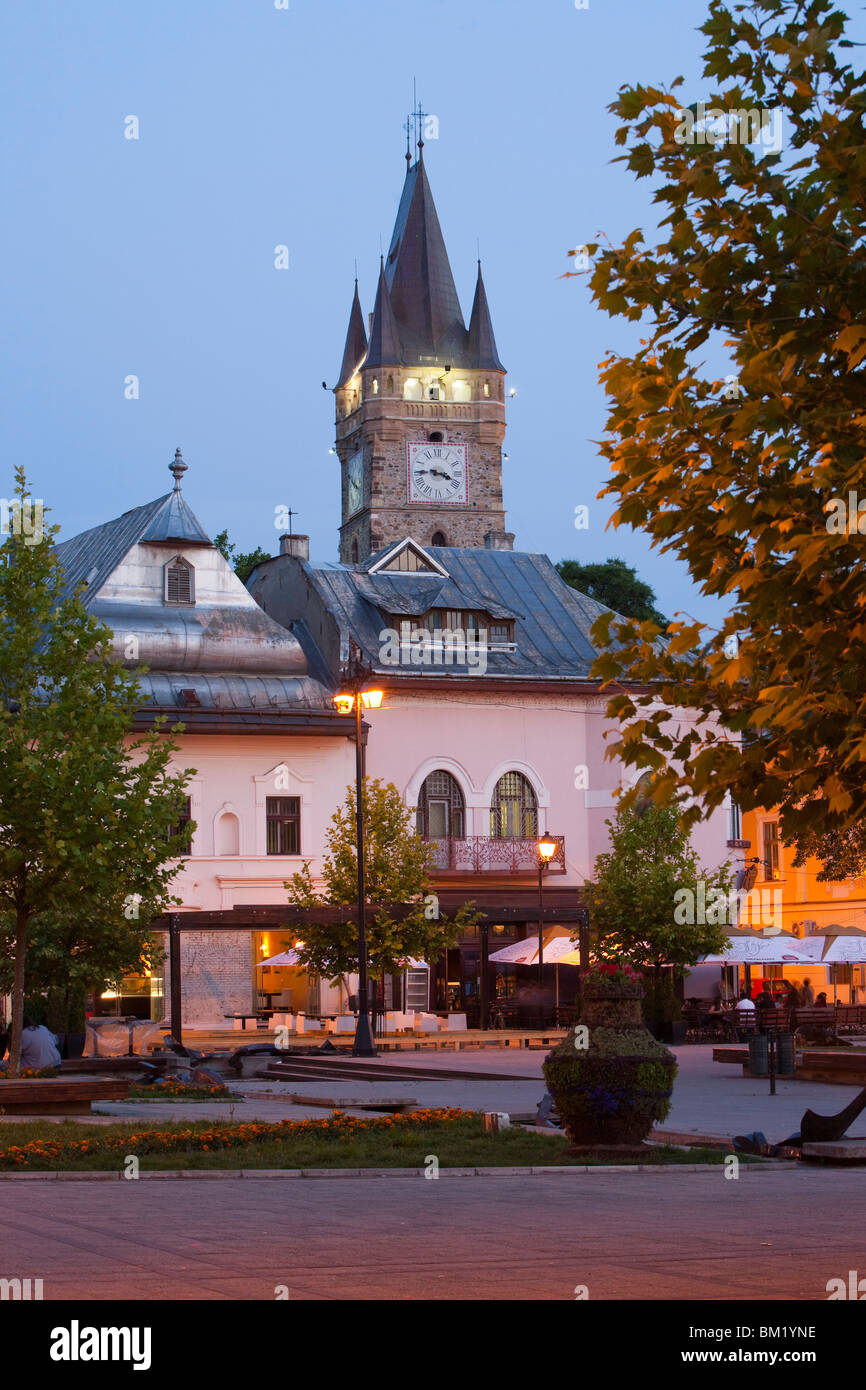 Stephen's tower, Libertatii square, Baia Mare, Maramures, Romania, Europe Stock Photo