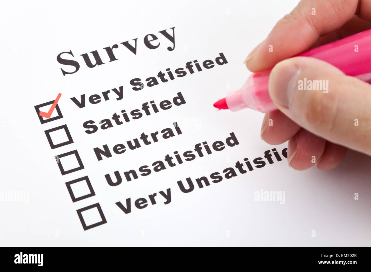 Survey and questionnaire, business concept Stock Photo