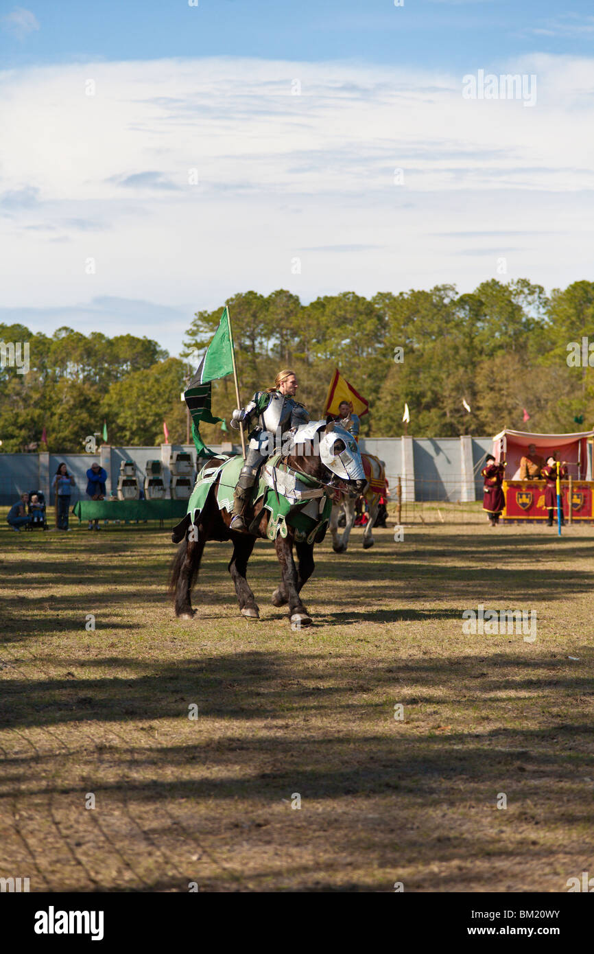Gainesville FL Jan 2009 Man dressed as knight with broken lance on