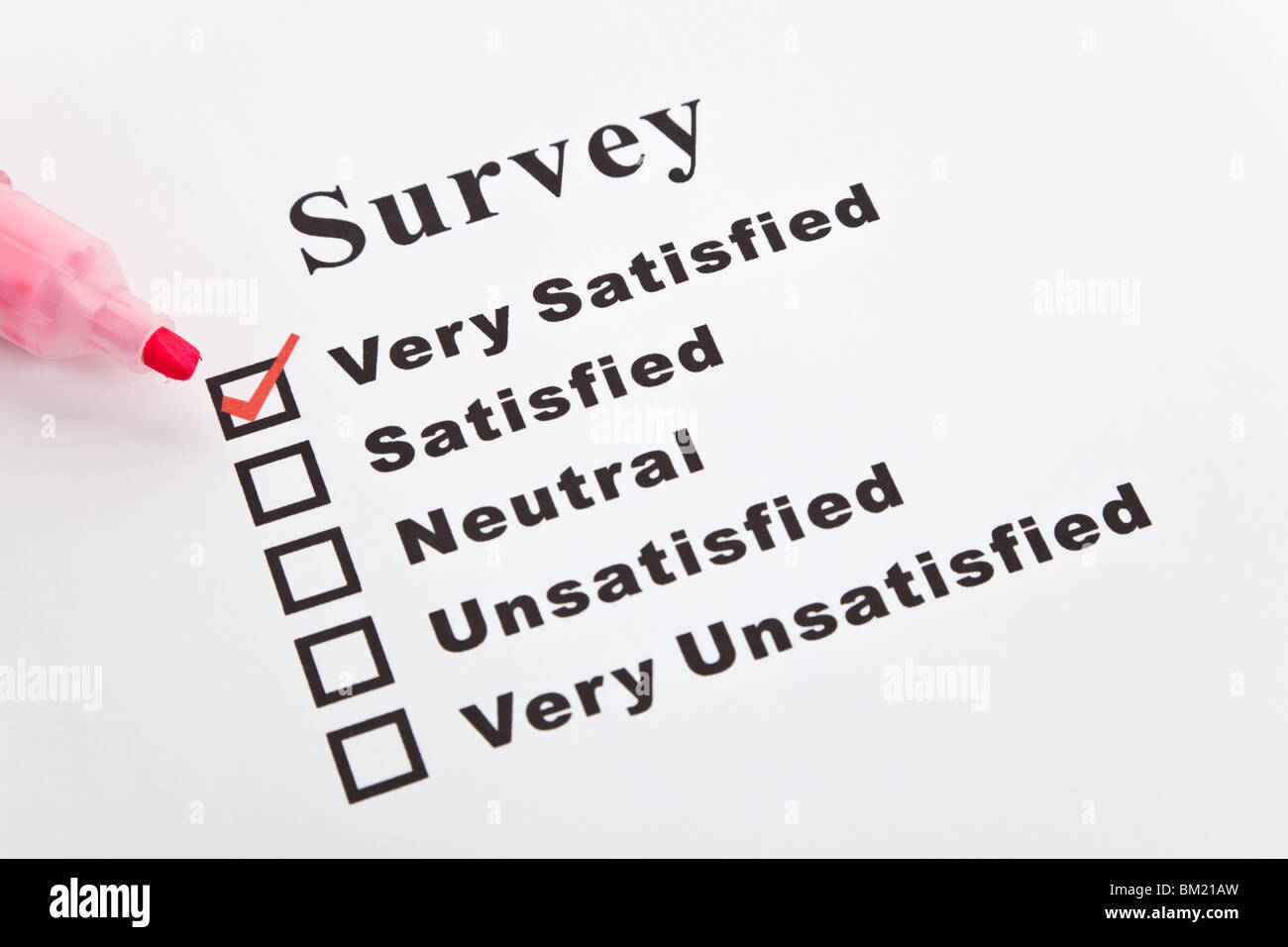 Survey and questionnaire, business concept Stock Photo