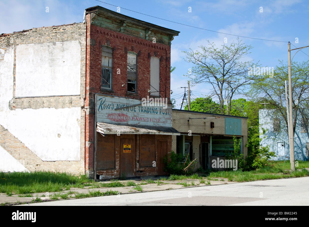 Abandoned and vacant buildings Saginaw Michigan USA Stock Photo Alamy