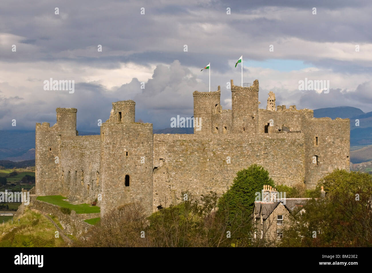 Harlech Castle, UNESCO World Heritage Site, Gwynedd, Wales, United Kingdom, Europe Stock Photo