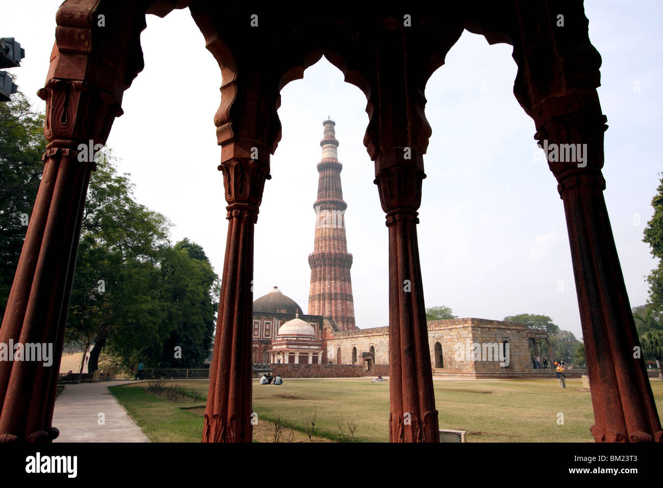 Qutab Minar, UNESCO World Heritage Site, Delhi, India Stock Photo