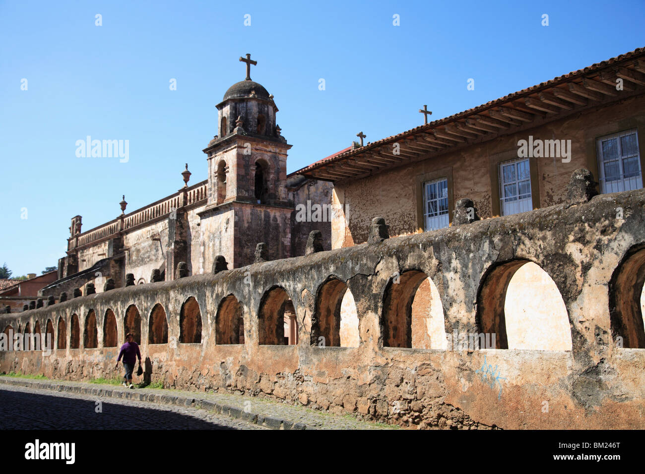 Iglesia El Sagrario (Church of the Shrine), Patzcuaro, Michoacan State, Mexico, North America Stock Photo
