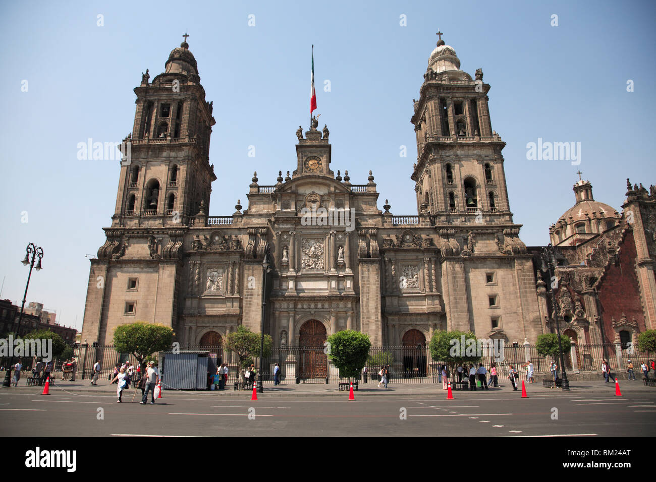Metropolitan Cathedral,  Zocalo, Mexico City, Mexico, North America Stock Photo