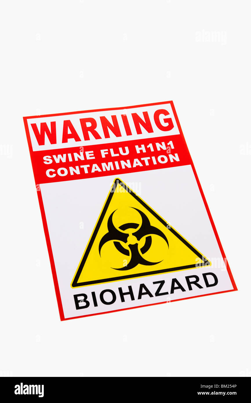 Close-up of a Biohazard warning sign Stock Photo