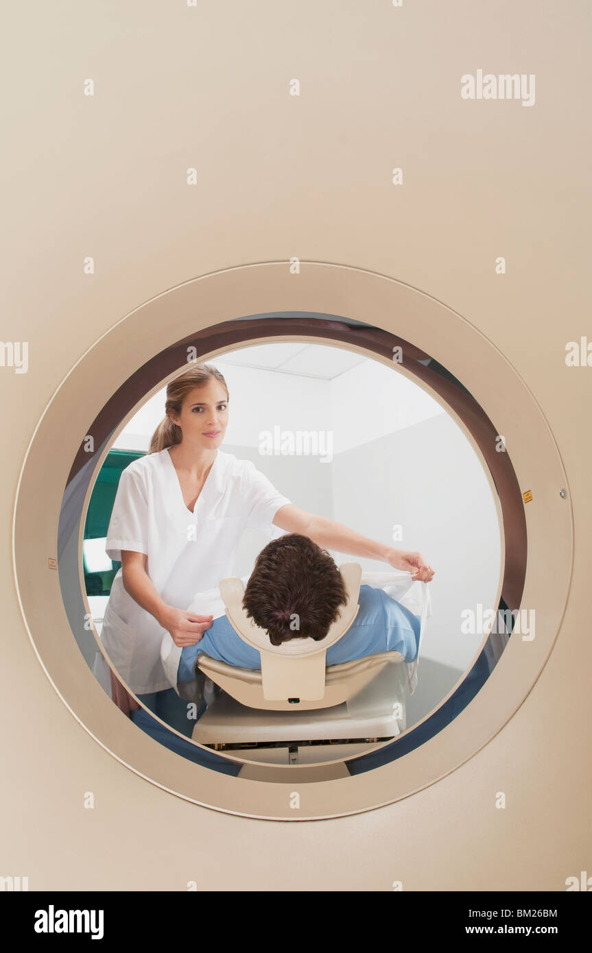 Patient Going Through An Mri Scan Stock Photo Alamy Patient Going Through An Mri Scan Stock Photo Alamy