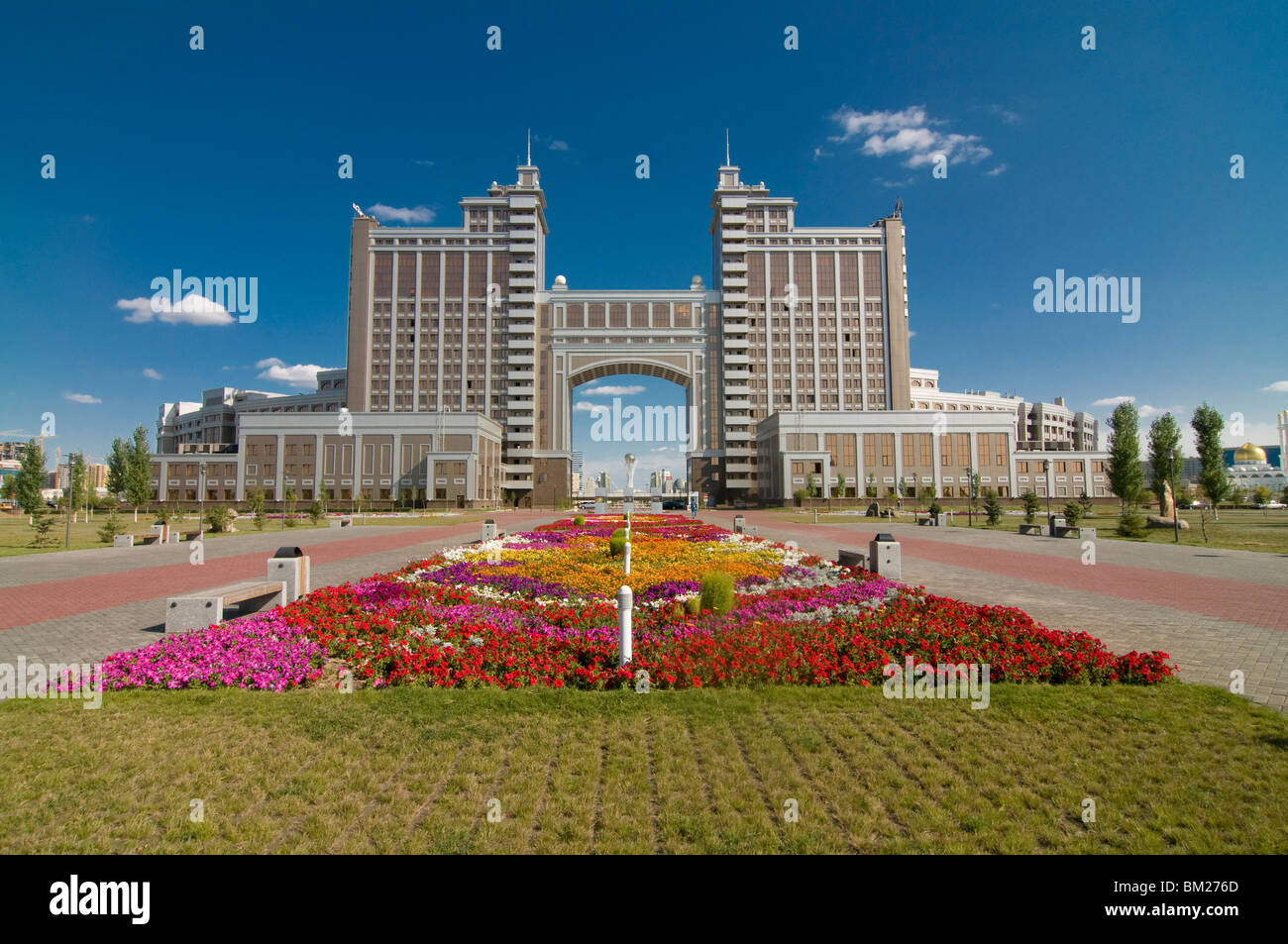 Kaz Munai Gas Building, Astana, Kazakhstan, Central Asia Stock Photo