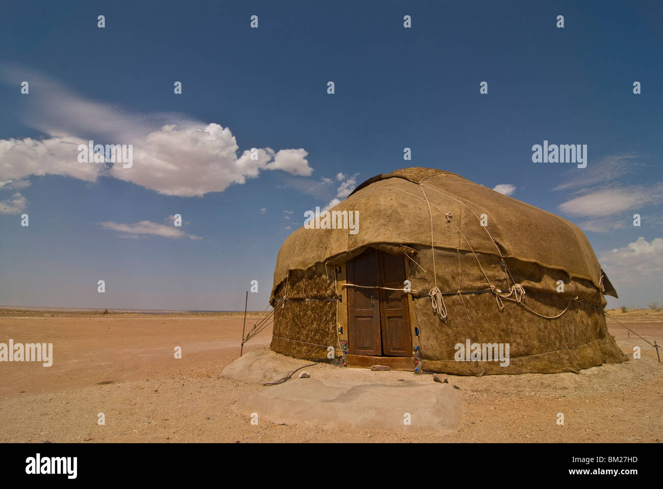Ayaz-Qala yurt camp, Karakalpakstan, Uzbekistan, Central Asia Stock Photo