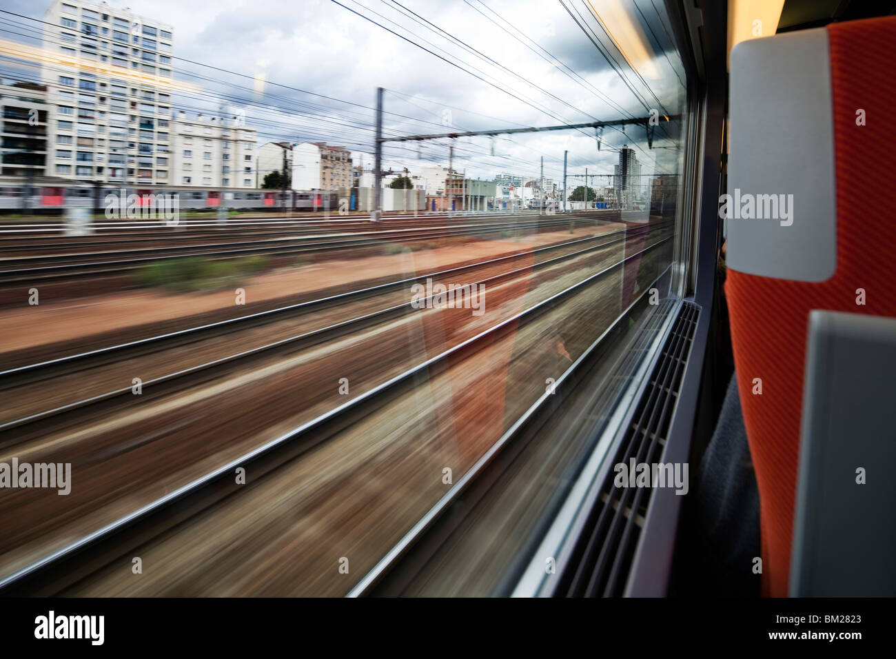 Tgv Window Vanishing train tracks hi-res stock photography and images - Alamy