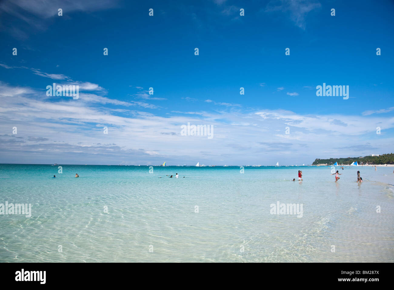 White Beach, one of the best white sand beaches in the world, Boracay