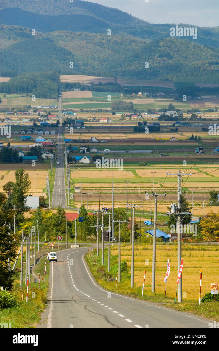 Furano valley, central Hokkaido, Japan Stock Photo