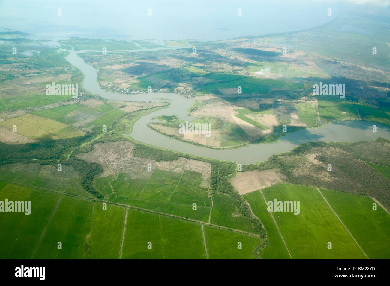 Arial view of countryside near Managua, Nicaragua Stock Photo