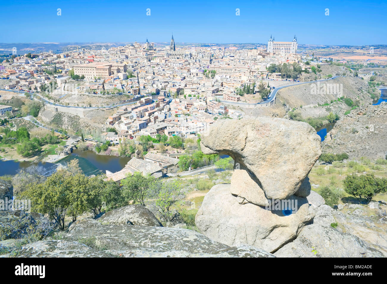 Toledo cityscape, Toledo, UNESCO World Heritage Site, Castilla La Mancha, Spain Stock Photo