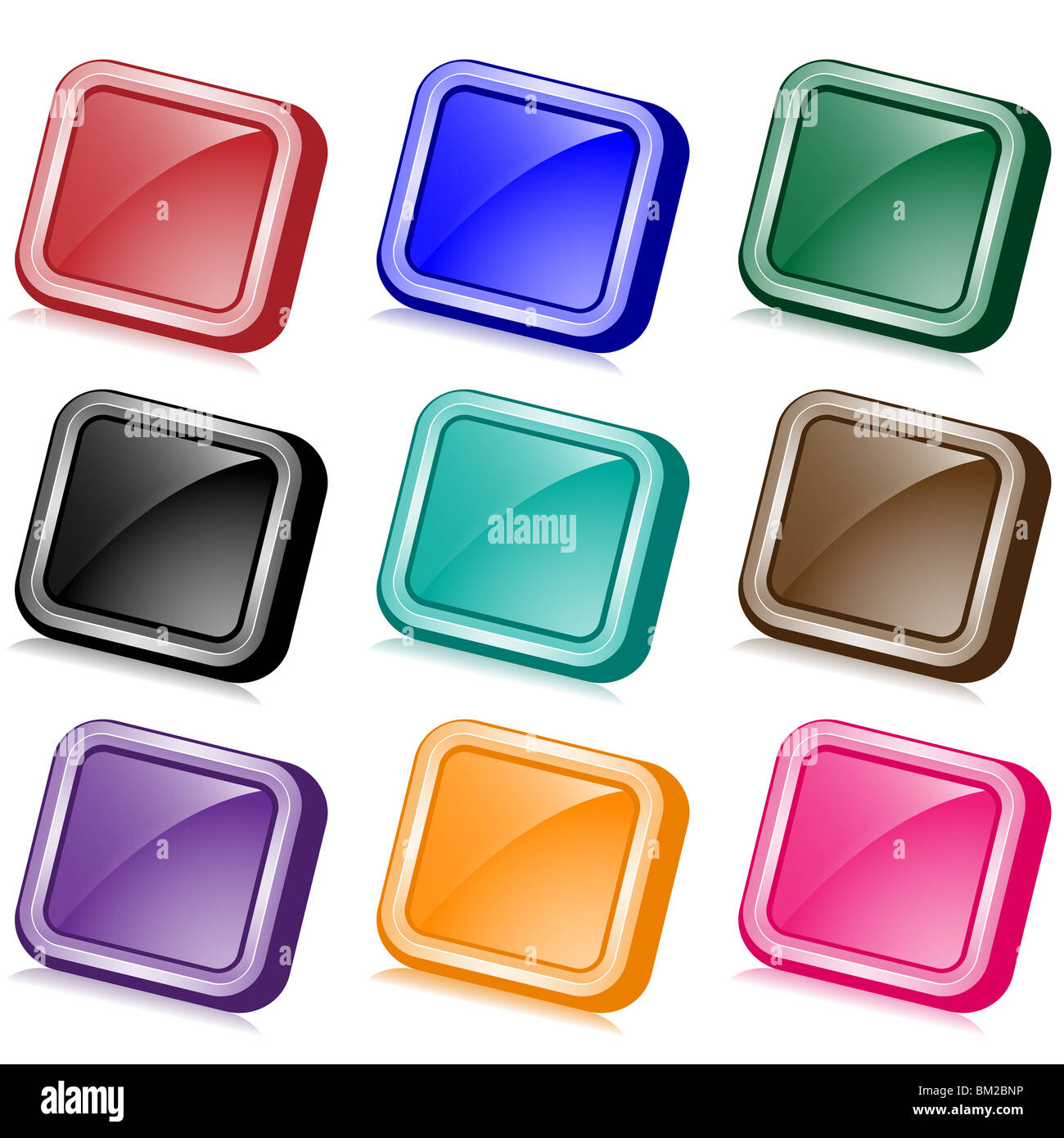 Nine black and white buttons hi-res stock photography and images - Alamy