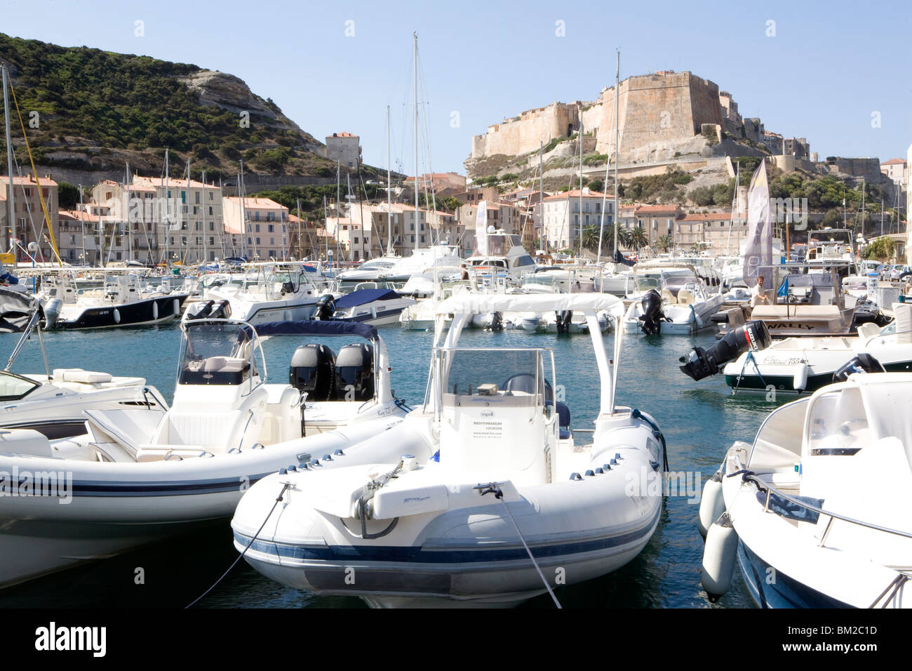 The port of Bonifacio, Corsica, France, Medierranean Stock Photo