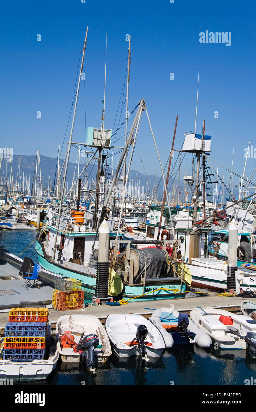Fishing boats, Santa Barbara Harbor, California, USA Stock Photo Alamy