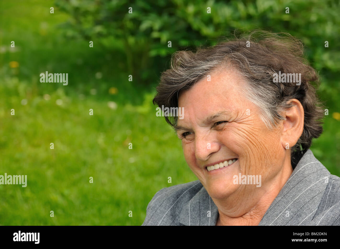 Senior woman smiling laughing face hi-res stock photography and images ...