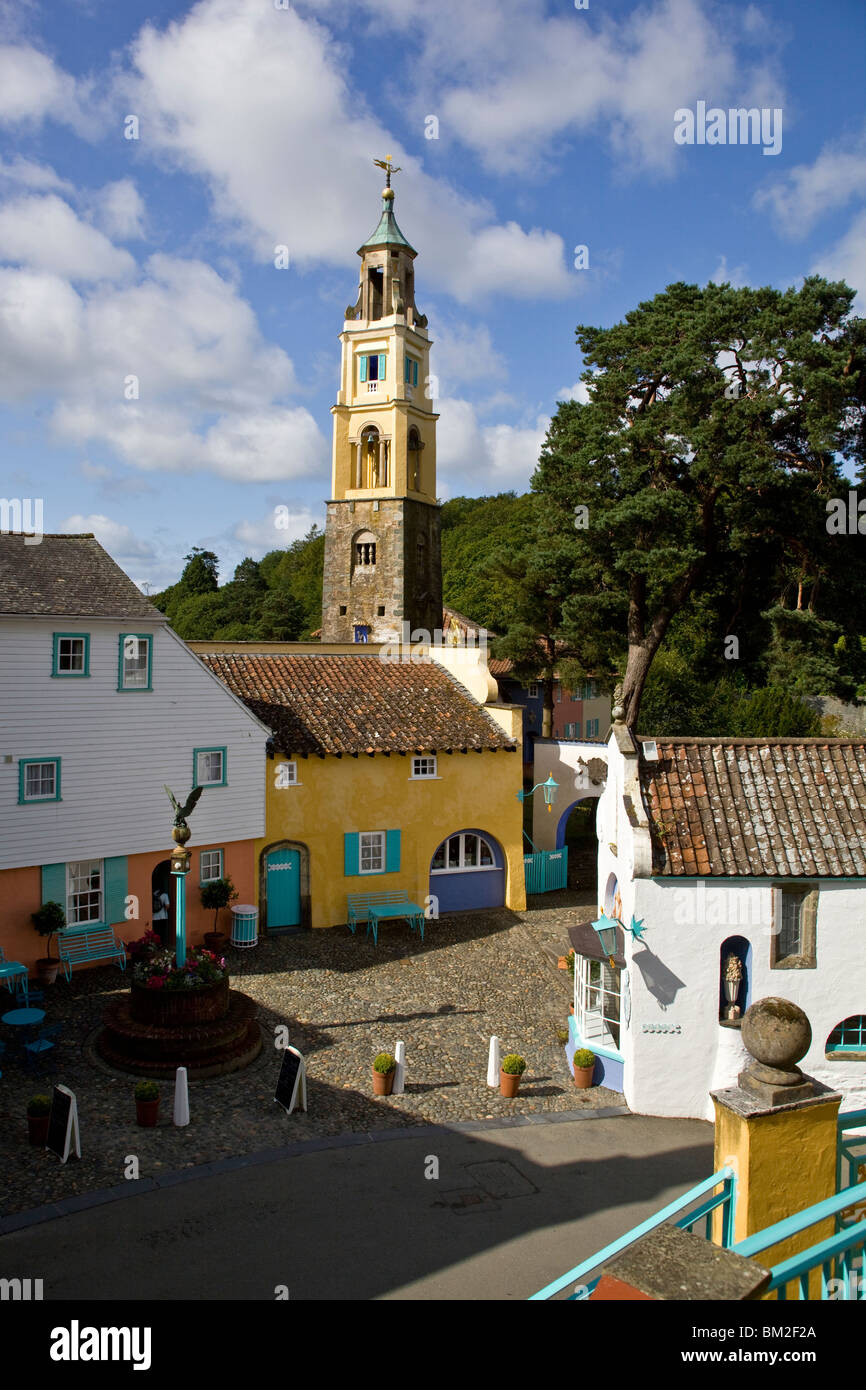 Battery Square Portmeirion Village Gwynedd North Wales UK Stock Photo