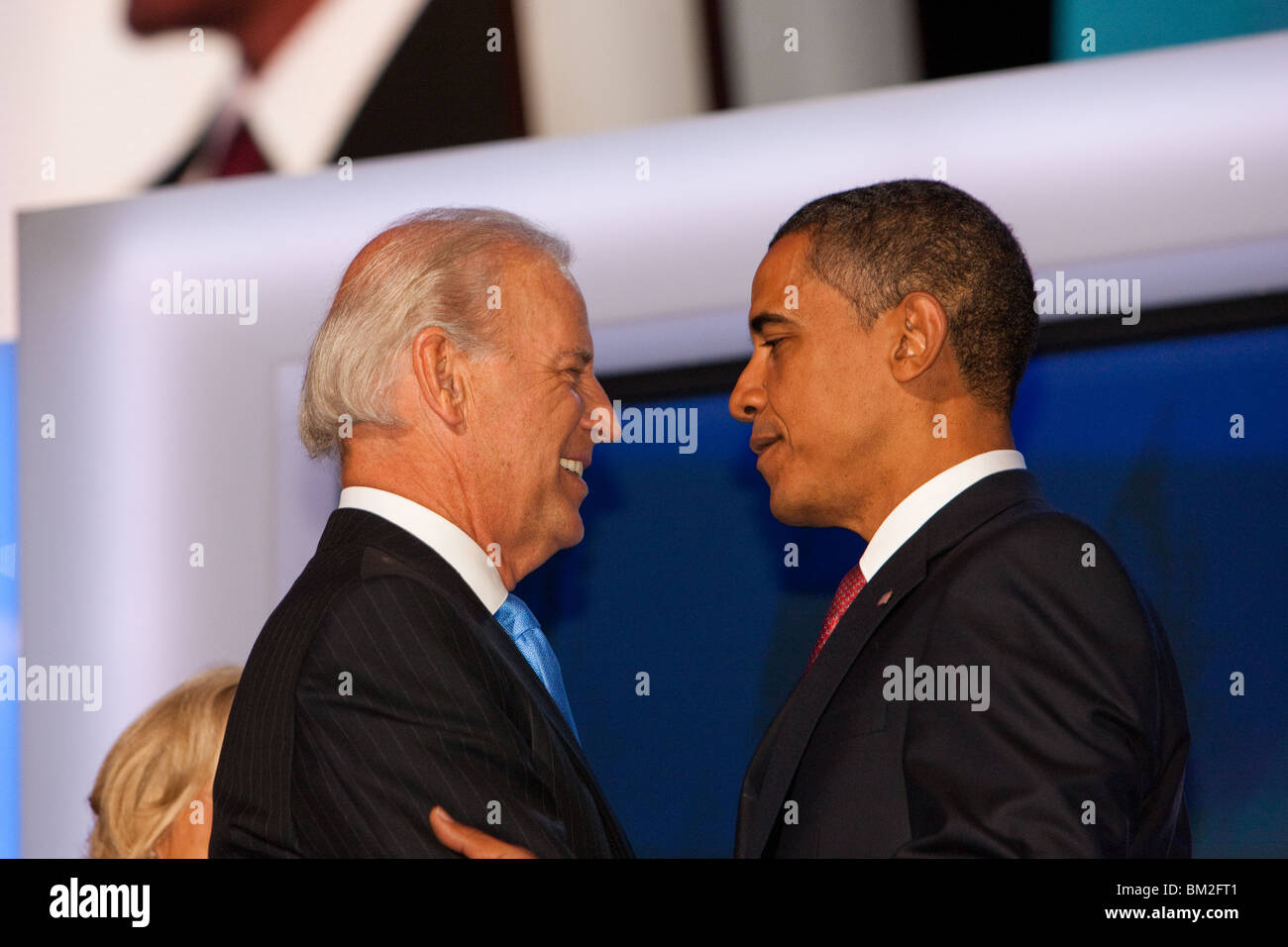 Joe Biden and Barack Obama Stock Photo