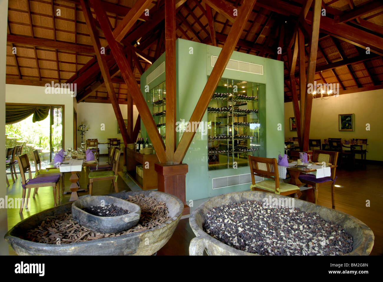 Restaurant in Taj Green Cove Resort, Kovalam, Trivandrum, Kerala, India Stock Photo