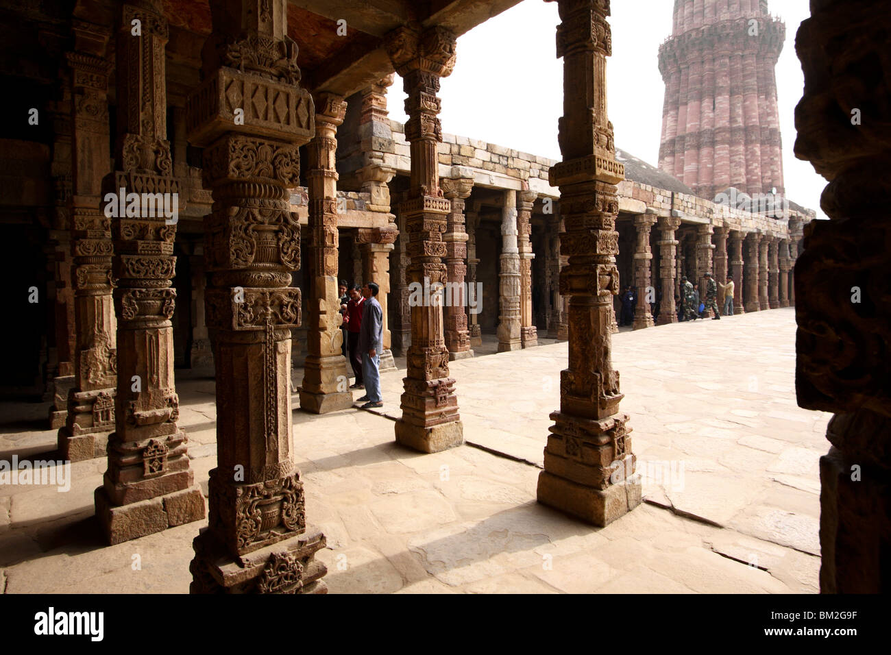 Qutab Minar Complex, UNESCO World Heritage Site, Delhi, India Stock Photo