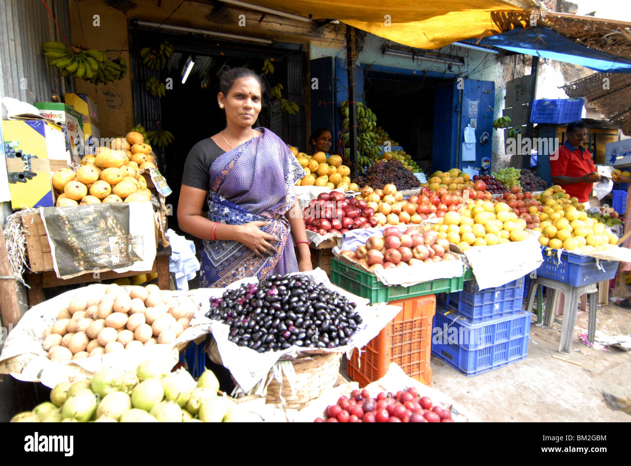 Fruit shop in the market, Madurai, Tamil Nadu, India Stock Photo Alamy