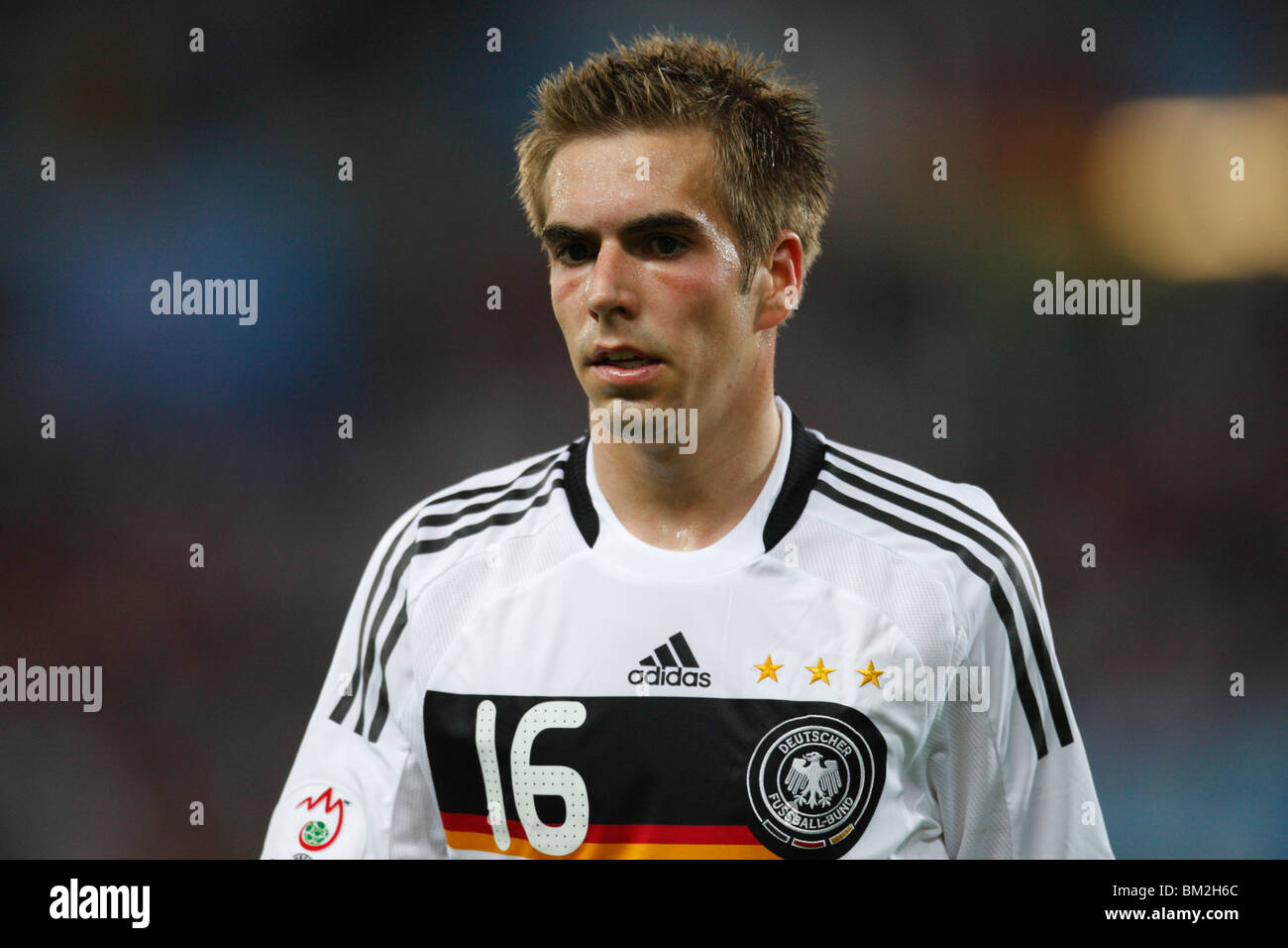 Philipp Lahm of Germany in action during a UEFA Euro 2008 Group B match against Austria at Ernst Happel Stadion June 16, 2008. Stock Photo