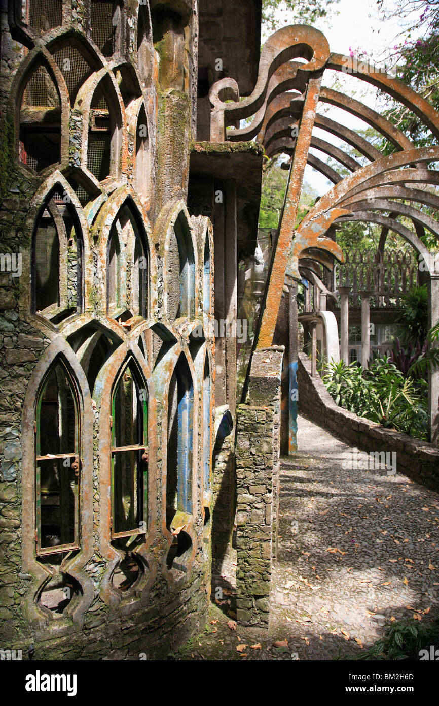 Las Pozas (the Pools), surrealist sculpture garden and architecture created by Edward James, Xilitla, Mexico Stock Photo