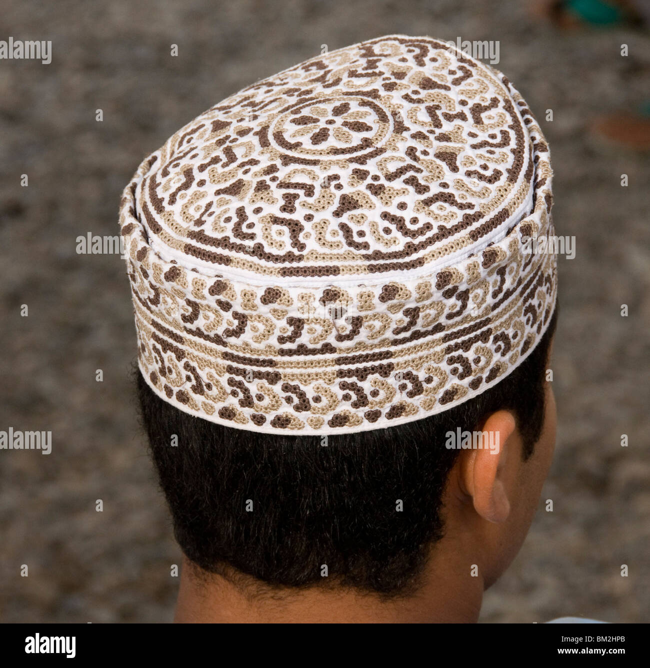Traditional Hat Nizwa Sultanate of Oman Stock Photo