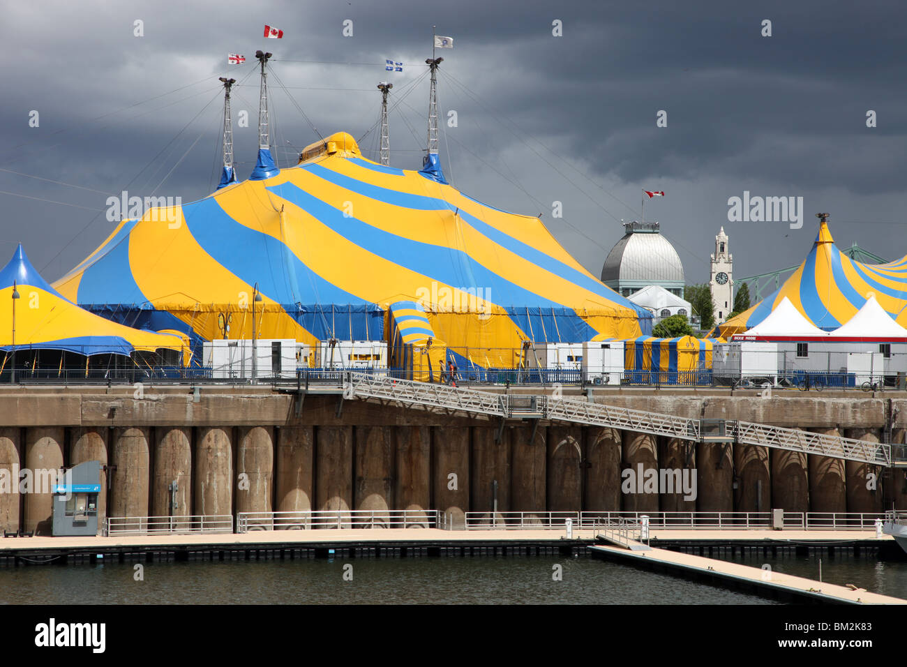 Cirque du Soleil Big Top, Vieux Port, Montreal Stock Photo