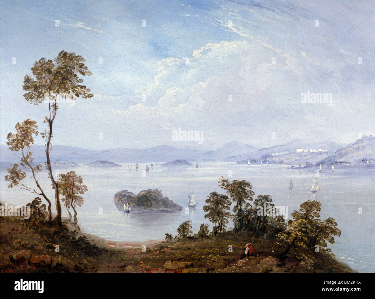 Maine,  East Port by William Henry Bartlett,  (1809-1854),  USA,  Pennsylvania,  Philadelphia,  David David Gallery Stock Photo