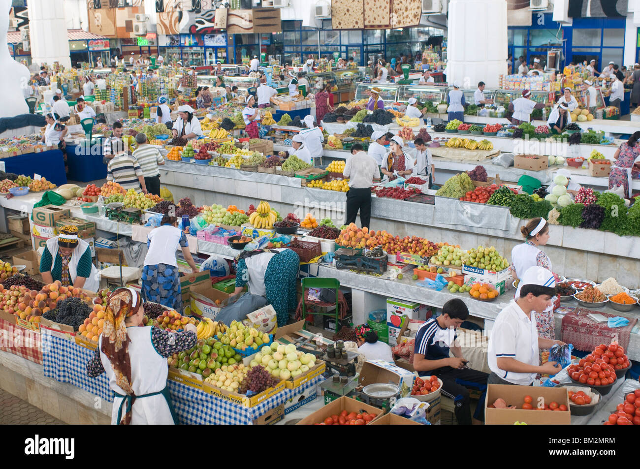 Vegetable bazaar of Ashgabad, Turkmenistan Stock Photo