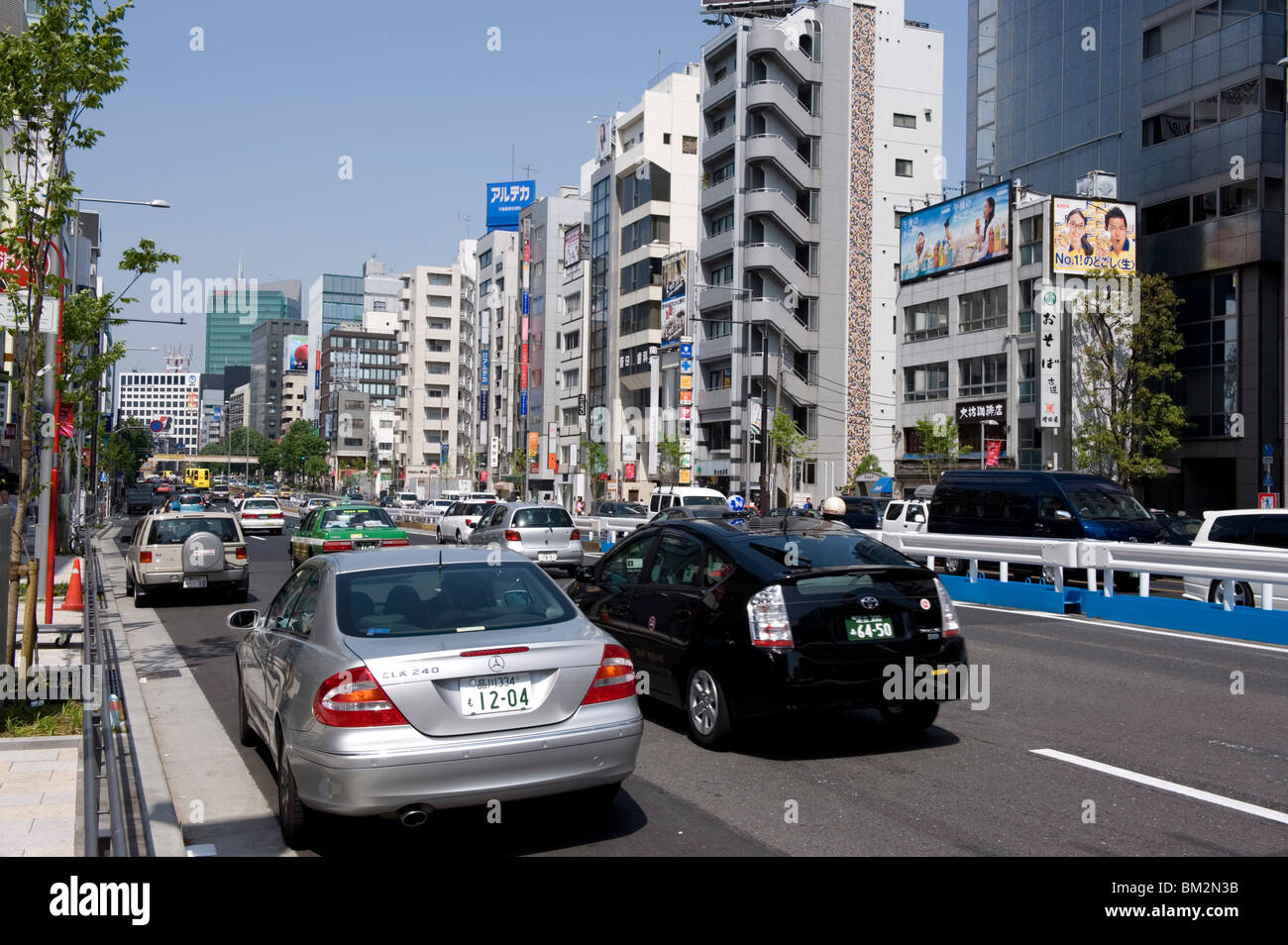 View of Aoyama-dori Street in the Omotesando neighborhood of the Minato ward, Tokyo, Japan