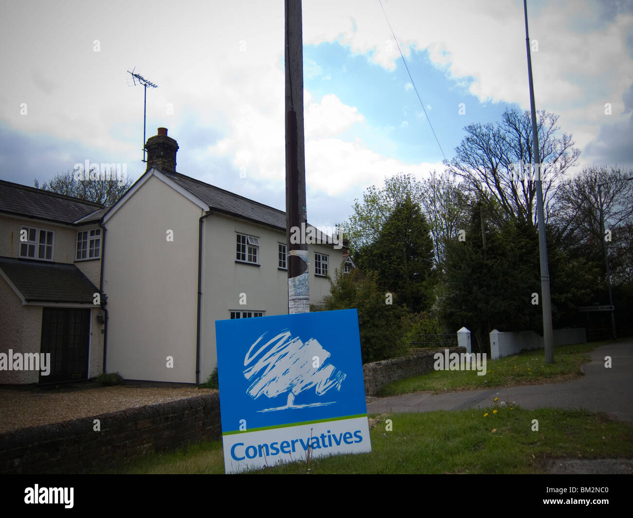 Conservative Party Board for the 2010 General Election Stock Photo