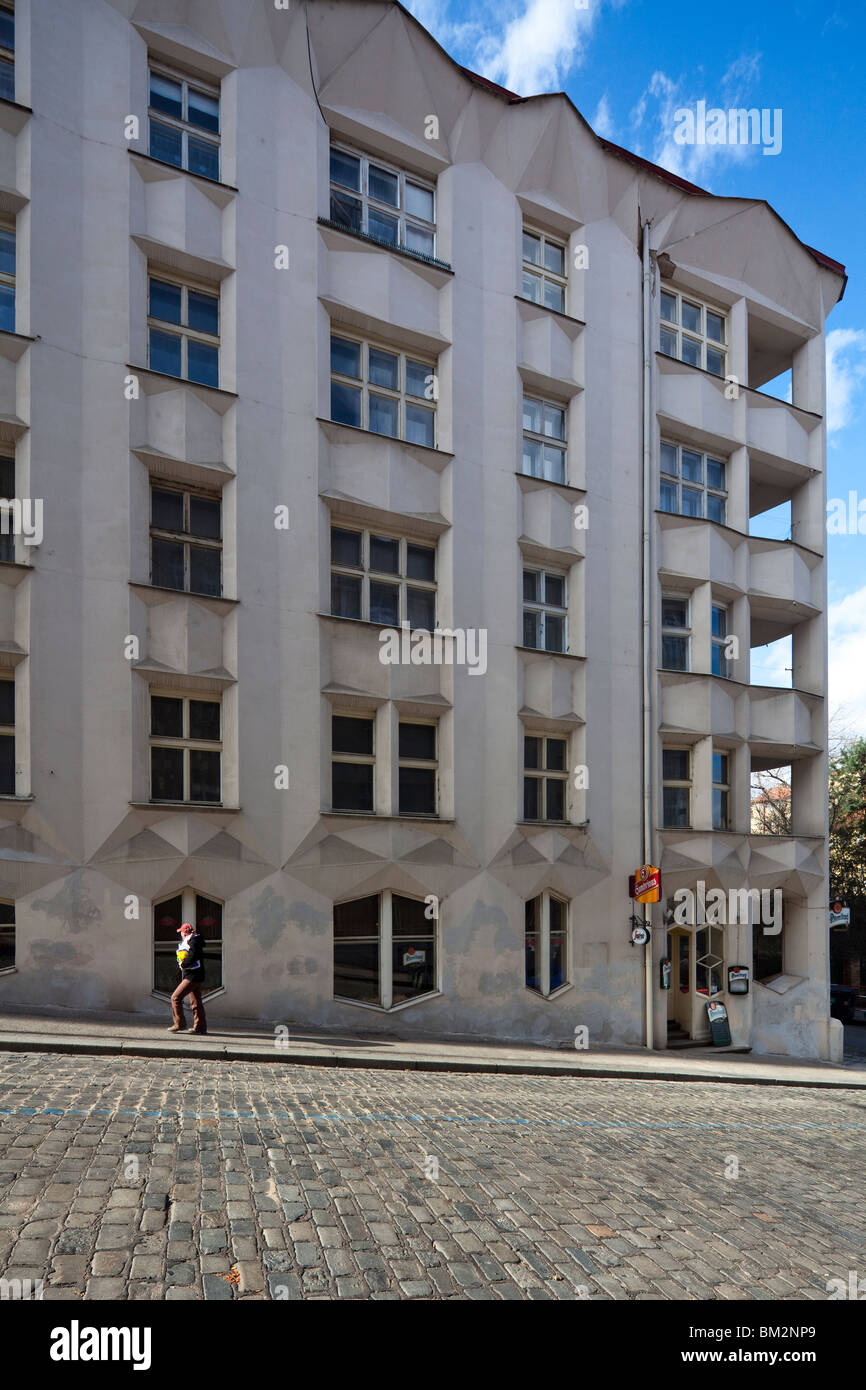 cubist style apartment block, Prague, Czech Republic Stock Photo Alamy