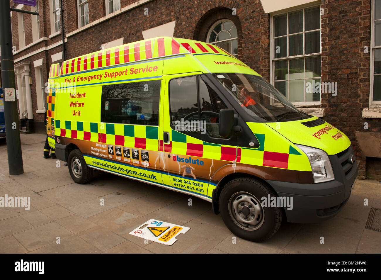 Fire Incident Welfare Unit Emergency Support Vehicle Stock Photo