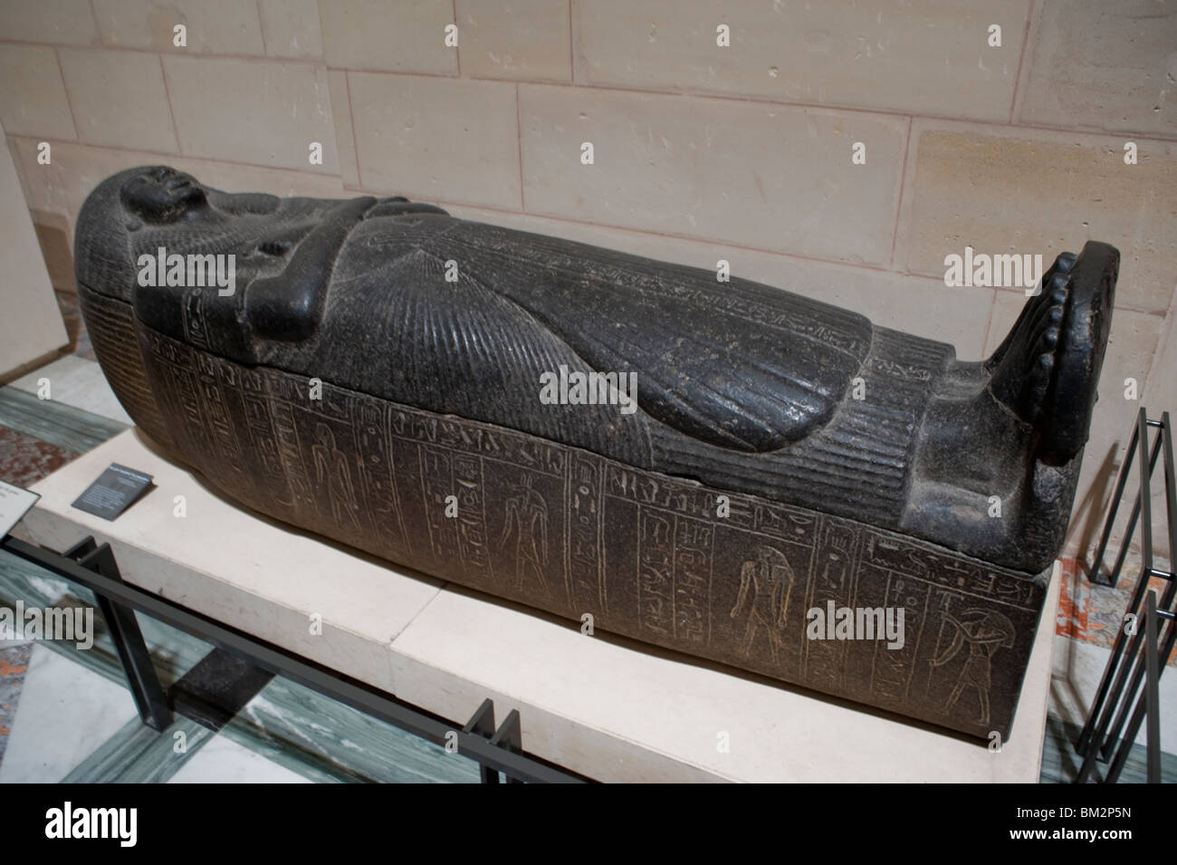 Egyptian Mummy Sarcophagus, Inside The Louvre Museum, Art Gallery