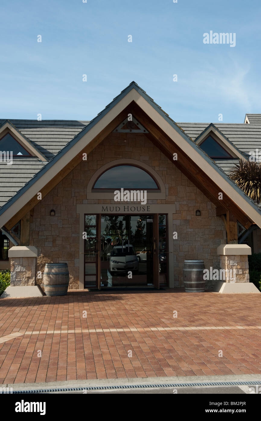 Mud House winery in the Waipara region of Canterbury on New Zealand's south island Stock Photo