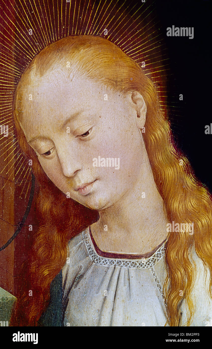 The Nativity (Detail of Madonna) by Hans Memling, (C.1433-1494 ) Stock Photo